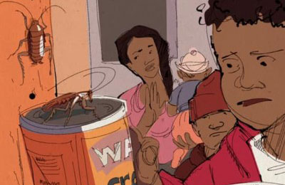 Cockroach infested motel